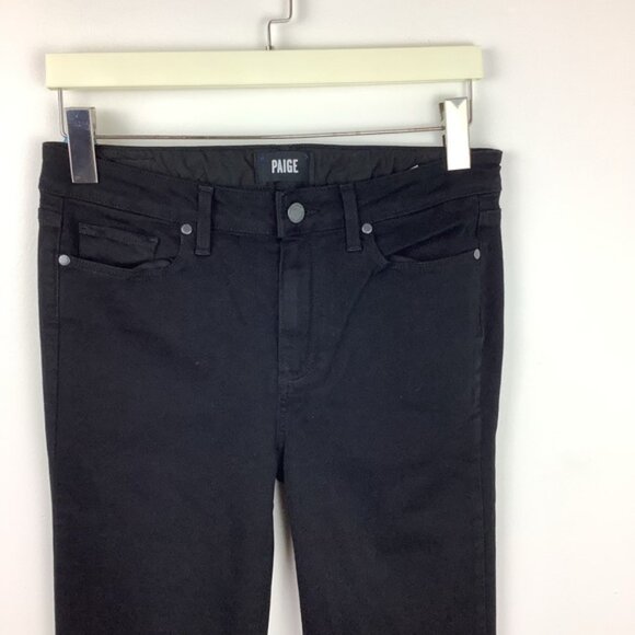 PAIGE HOXTON STRAIGHT BLACK JEANS 30 - Picture 4 of 12